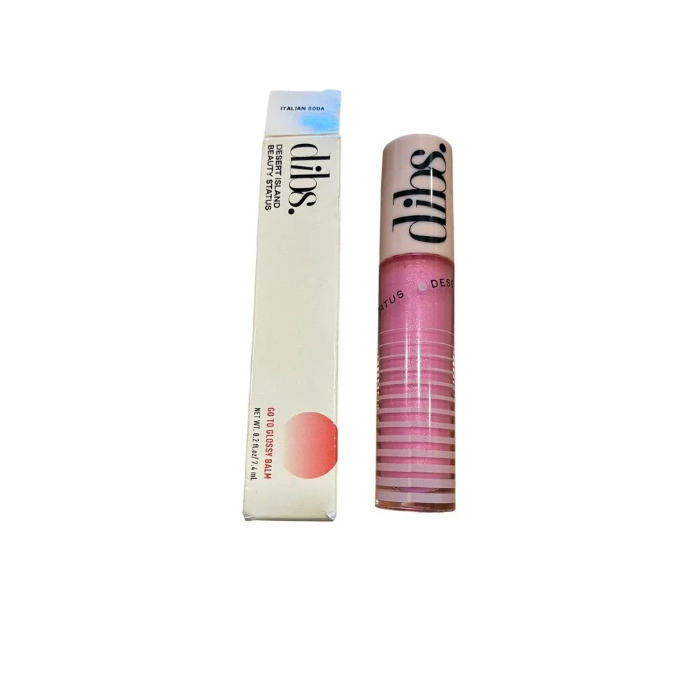 DIBS Beauty Go To Glossy Balm Italian Soda Pink‎ Shimmer 0.2oz NIB